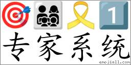 Emoji: 🎯 👨‍👩‍👧‍👦 🎗 1️⃣ , Text: 专家系统