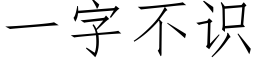 一字不識 (仿宋矢量字庫)