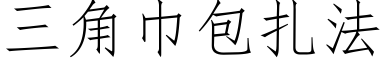 三角巾包紮法 (仿宋矢量字庫)