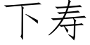 下寿 (仿宋矢量字库)