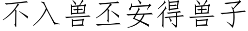 不入獸丕安得獸子 (仿宋矢量字庫)