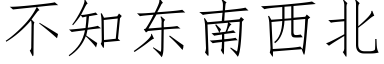 不知东南西北 (仿宋矢量字库)