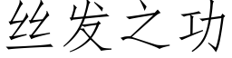 絲發之功 (仿宋矢量字庫)