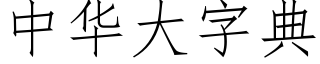 中華大字典 (仿宋矢量字庫)