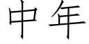 中年 (仿宋矢量字库)