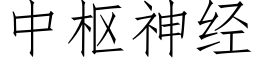 中枢神经 (仿宋矢量字库)