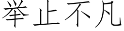 舉止不凡 (仿宋矢量字庫)