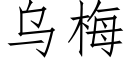 乌梅 (仿宋矢量字库)