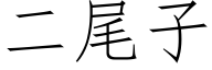 二尾子 (仿宋矢量字库)