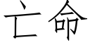 亡命 (仿宋矢量字库)