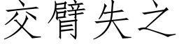 交臂失之 (仿宋矢量字庫)