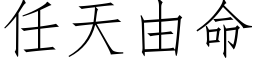 任天由命 (仿宋矢量字庫)