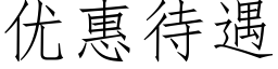 優惠待遇 (仿宋矢量字庫)