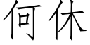 何休 (仿宋矢量字库)