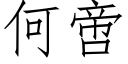 何啻 (仿宋矢量字库)