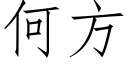 何方 (仿宋矢量字庫)