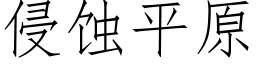 侵蚀平原 (仿宋矢量字库)