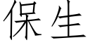 保生 (仿宋矢量字库)