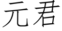 元君 (仿宋矢量字庫)