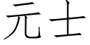 元士 (仿宋矢量字库)