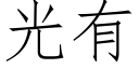 光有 (仿宋矢量字庫)