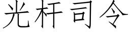 光杆司令 (仿宋矢量字庫)