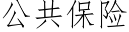 公共保險 (仿宋矢量字庫)