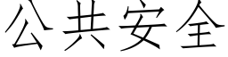 公共安全 (仿宋矢量字庫)