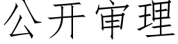 公開審理 (仿宋矢量字庫)