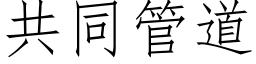 共同管道 (仿宋矢量字库)