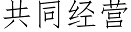 共同經營 (仿宋矢量字庫)