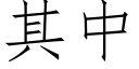 其中 (仿宋矢量字库)