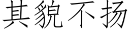 其貌不扬 (仿宋矢量字库)