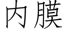 内膜 (仿宋矢量字库)