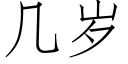 几岁 (仿宋矢量字库)