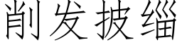 削发披缁 (仿宋矢量字库)