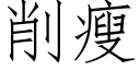 削瘦 (仿宋矢量字库)