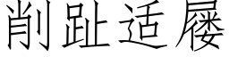 削趾适屦 (仿宋矢量字库)