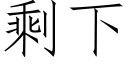 剩下 (仿宋矢量字库)