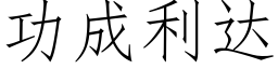 功成利達 (仿宋矢量字庫)