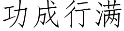 功成行满 (仿宋矢量字库)