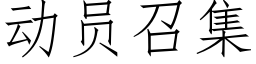 动员召集 (仿宋矢量字库)