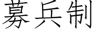 募兵制 (仿宋矢量字庫)