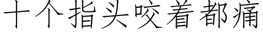 十個指頭咬着都痛 (仿宋矢量字庫)