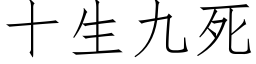 十生九死 (仿宋矢量字库)