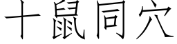 十鼠同穴 (仿宋矢量字庫)