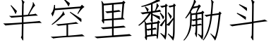 半空里翻觔斗 (仿宋矢量字库)