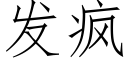 發瘋 (仿宋矢量字庫)