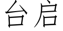 台啟 (仿宋矢量字庫)