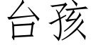 台孩 (仿宋矢量字庫)